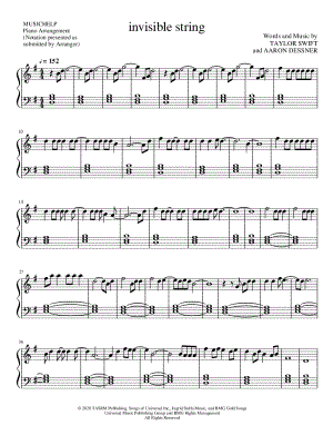 MUSICHELP - invisible string - Sheet Music (Digital Download)
