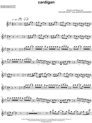 Glitch Sheet Music, Taylor Swift