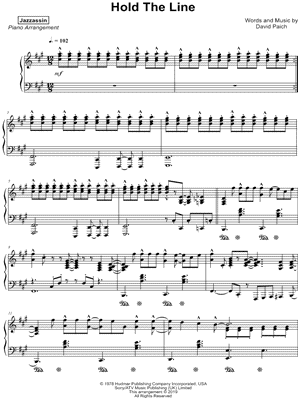 Hold The Line Sheet Music 9 Arrangements Available Instantly Musicnotes