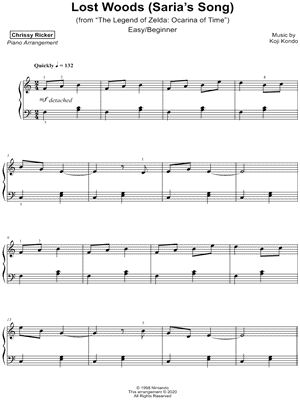 The Legend of Zelda: Ocarina of Time - Lost Woods (Saria's Song)"  Sheet Music for Piano Solo - Sheet Music Now