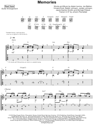 Musicnotes Paul yoon - memories - sheet music (digital download)