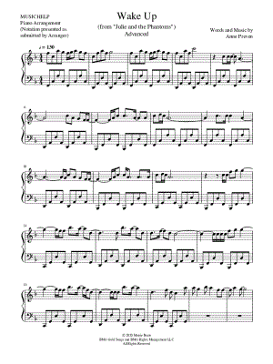 Musicnotes Musichelp - wake up [advanced] - sheet music (digital download)