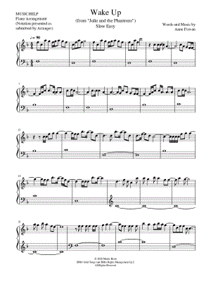 Musicnotes Musichelp - wake up [slow easy] - sheet music (digital download)