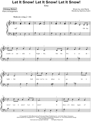 Musicnotes Chrissy ricker - let it snow! let it snow! let it snow! [easy] - sheet music (digital download)