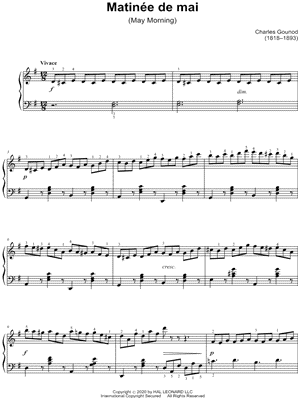 Musicnotes Charles francois gounod - matin e de mai - (may morning) - sheet music (digital download)