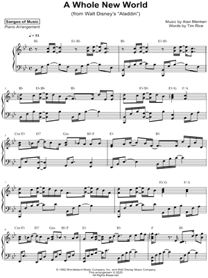 Sangeo of Music - A Whole New World - (from Walt Disney's Aladdin) - Sheet Music (Digital Download)