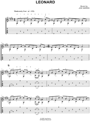 Joe Harris - Leonard - Sheet Music (Digital Download)