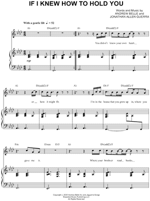 Andrew Belle Pieces Sheet Music in A Major (transposable) - Download &  Print - SKU: MN0129474