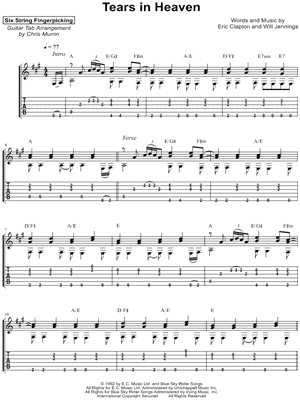 Tears In Heaven Sheet Music | Eric Clapton | Real Book – Melody, Lyrics &  Chords