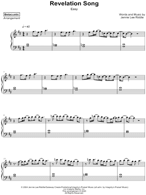 Revelation Song (Big Note Piano) - Print Sheet Music Now