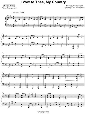 I Vow To Thee My Country Sheet Music To Download And Print