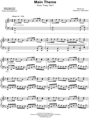 Play Fairy Tail (Theme) Music Sheet