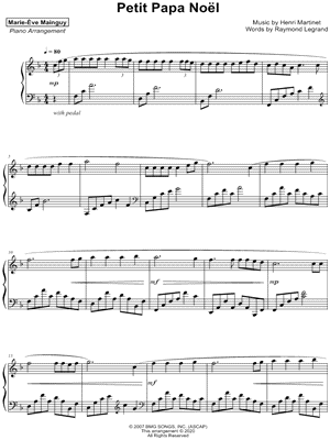 petit papa noel sheet music pdf