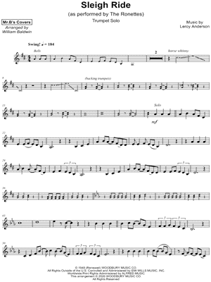 William Baldwin - Sleigh Ride - Sheet Music (Digital Download)