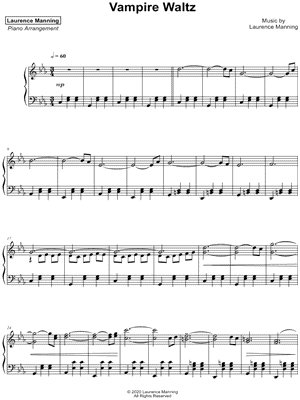 Vampire Waltz Sheet music for Piano (Solo) Easy