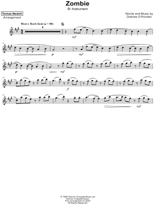 Zombie Sheet Music - 46 Arrangements Available Instantly - Musicnotes