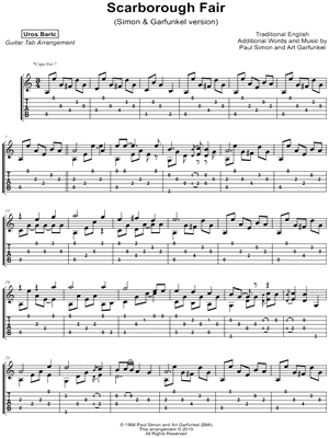 Scarborough Fair Canticle Sheet music for Piano, Tenor, Guitar