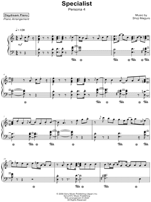 Noroeste cuero lavar Daydream Piano "Specialist" Sheet Music (Piano Solo) in A Minor - Download  & Print - SKU: MN0228287
