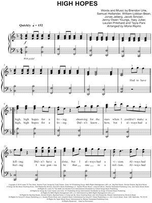 Simon Says - High Hopes Sheet music for Soprano, Alto, Tenor, Bass voice &  more instruments (Mixed Ensemble)