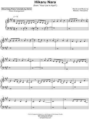 Hikaru Nara Sheet Music - 11 Arrangements Available Instantly - Musicnotes