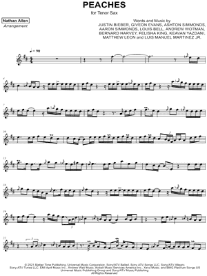 PEACHES (Eb) (THE SUPER MARIO BROS. MOVIE) Sheet music for Piano, Saxophone  alto (Solo)