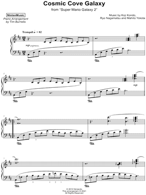 sopa Larry Belmont Determinar con precisión NintenMusic "Cosmic Cove Galaxy" Sheet Music (Piano Solo) in D Major -  Download & Print - SKU: MN0237786