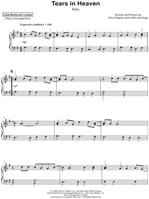 Tears in Heaven Sheet Music - 76 Arrangements Available Instantly -  Musicnotes