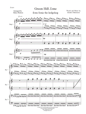 Sheet Music Boss Green Hill Zone Sheet Music (Piano Solo) in C Major -  Download & Print - SKU: MN0179344