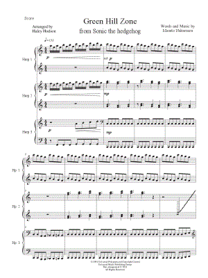 Sonic the Hedgehog - Green Hill Zone Sheet music for Piano, Violin