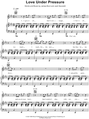 James Blunt Monsters Sheet Music in Eb Major (transposable) - Download &  Print - SKU: MN0207798