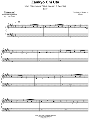 Demon Slayer Season 2 OP - Aimer Sheet music for Piano (Solo