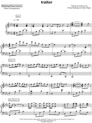 traitor Sheet Music - 36 Arrangements Available Instantly