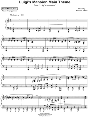 Luigi's Mansion Main Theme Medley Sheet music for Piano (Solo)