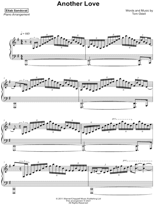 Another love – Tom Odell (Tenor saxophone) Sheet music for Saxophone tenor  (Solo)