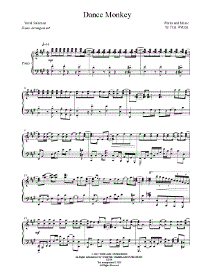 Dance Monkey VIOLIN Sheet music for Violin (Solo)