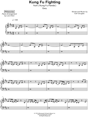 Kung Fu Fighting by C. Douglas - sheet music on MusicaNeo