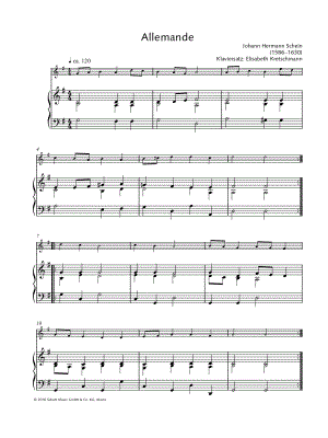 Allemande - Recorder & Piano