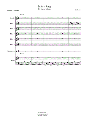 The Legend of Zelda: Ocarina of Time - Lost Woods (Saria's Song)"  Sheet Music for Piano Solo - Sheet Music Now