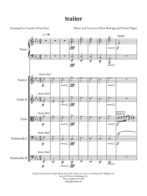 traitor Sheet Music - 36 Arrangements Available Instantly