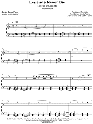 Legends Never Die Sheet music for Piano (Solo)