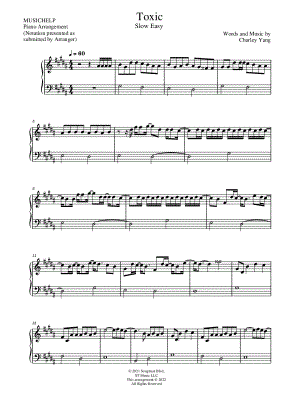 ☆ BoyWithUke-Toxic Sheet Music pdf, - Free Score Download ☆