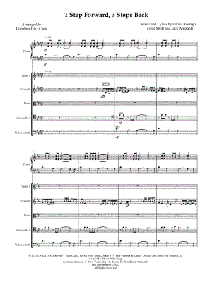 1 step forward, 3 steps back sheet music for ukulele (PDF)