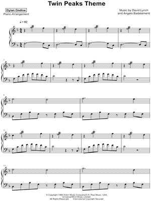 Twin Peaks Theme Sheet Music to download and print