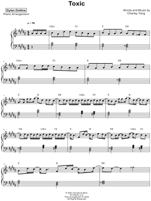 ☆ BoyWithUke-Toxic Sheet Music pdf, - Free Score Download ☆