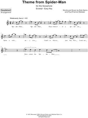 Theme From Spider-Man (Easy Guitar Tab) - Print Sheet Music Now