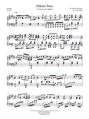 Smart Game Piano Hikaru Nara [intermediate] Sheet Music (Piano