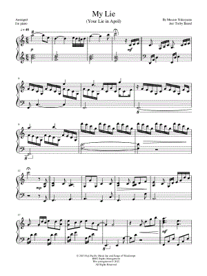 Friend A ~ Piano Solo(Shigatsu Wa Kimi No Uso) Sheet music for