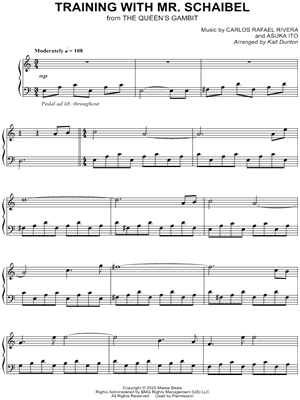 Main Title - The Queen's Gambit - Carlos Rafael Rivera Sheet music for  Piano (Solo)