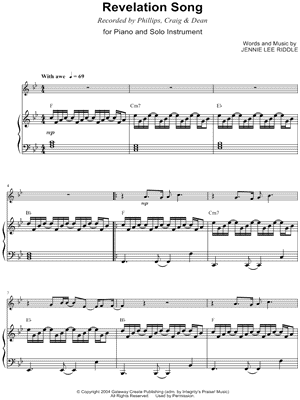 Revelation Song Sheet music for Piano (Solo)