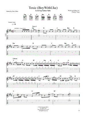 ☆ BoyWithUke-Toxic Sheet Music pdf, - Free Score Download ☆